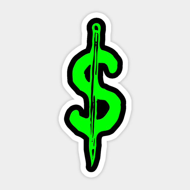 the pen and the dollar Sticker by Oluwa290